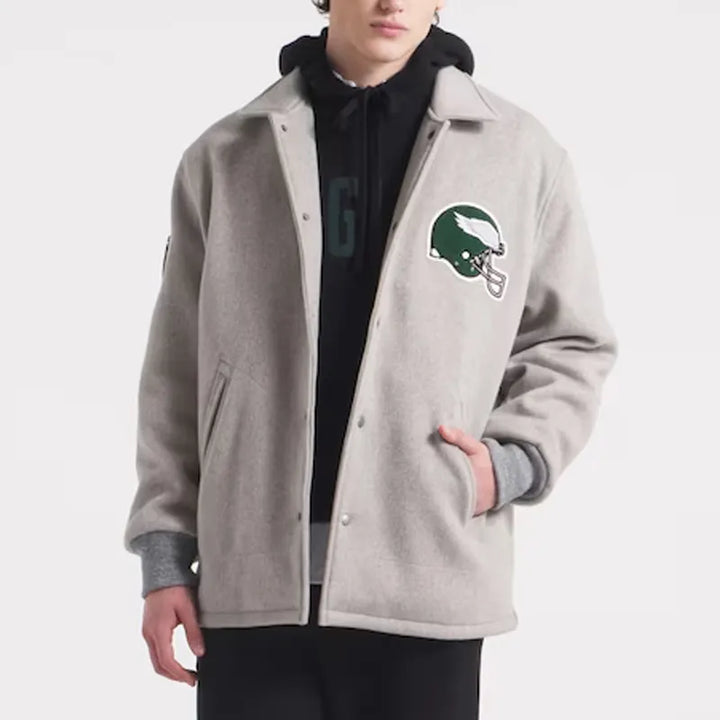 Philadelphia Eagles heather gray wool jacket for men and women in USA