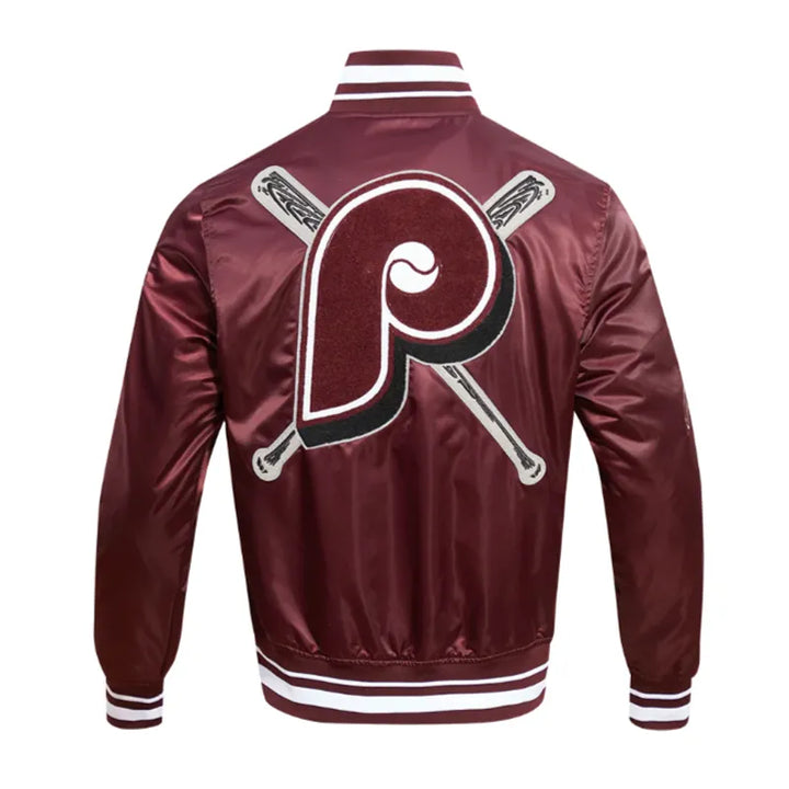 Unisex Phillies retro varsity jacket with chenille patchesin American Style