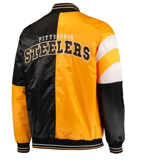 Steelers yellow varsity starter jacket

