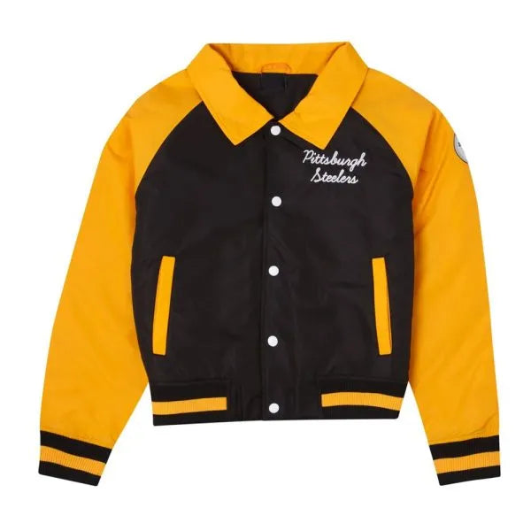 Pittsburgh Steelers black and gold throwback jacket

