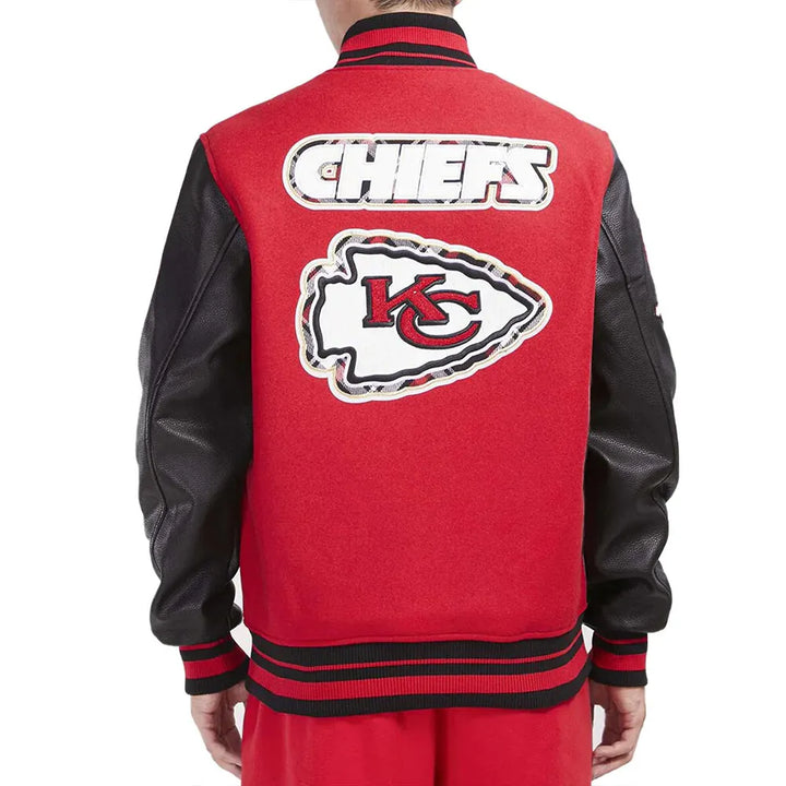 Unisex Chiefs wool and leather varsity jacket

