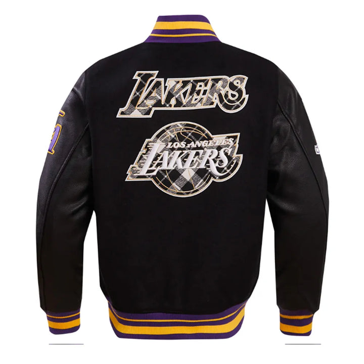 Back view NBA Los Angeles Lakers Prep Varsity Jacket
