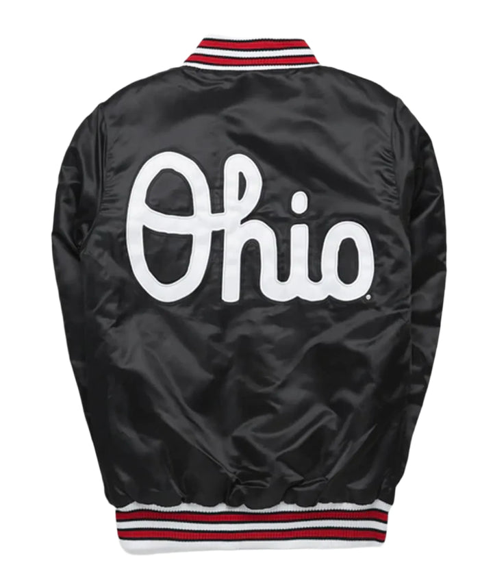 Comfortable Ohio State Buckeyes Satin Jacket for Game Day in United state market