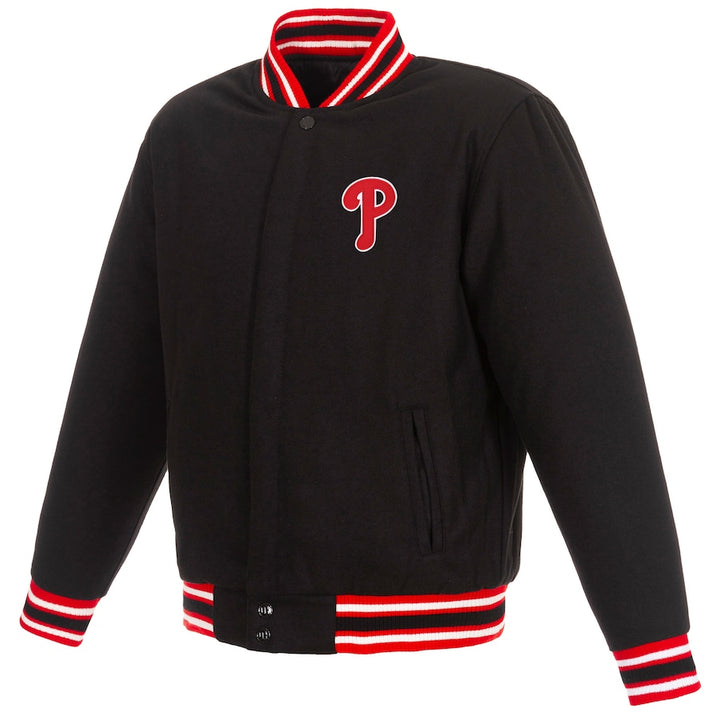 reversible philadelphia phillies wool letterman jacket in USA