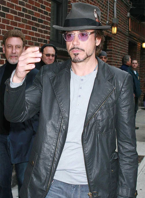 Robert Downey Jr Leather Blazer in USA market