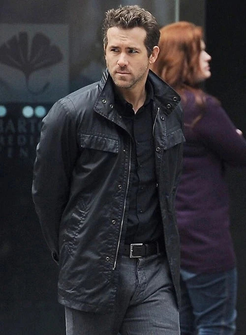 Ryan Reynolds R.I.P.D Leather Jacket in USA market