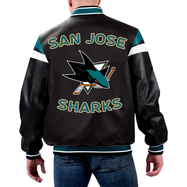 NHL San Jose Sharks Leather Jacket by TJS in USA