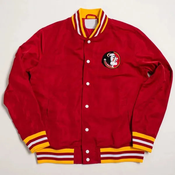 Front View Florida State Seminoles Script Red Jacket