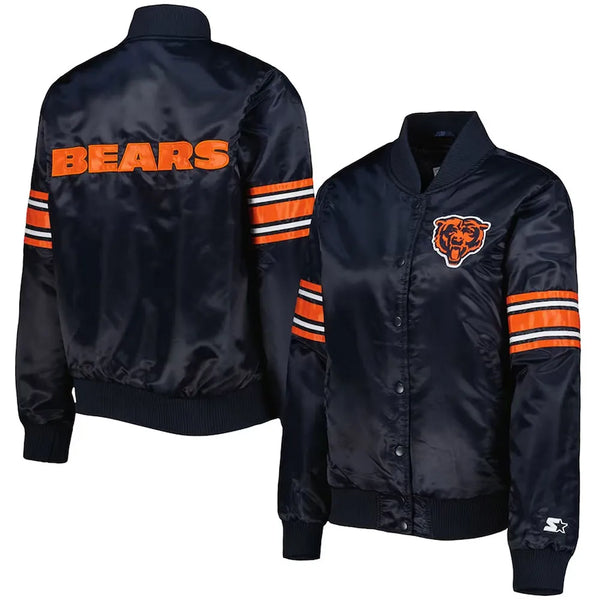 NFL Chicago Bears Satin Jacket Men and Women