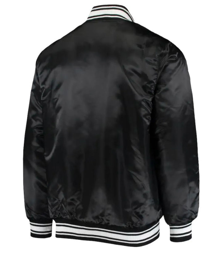 Purple satin varsity jacket for Minnesota Vikings fans in USA