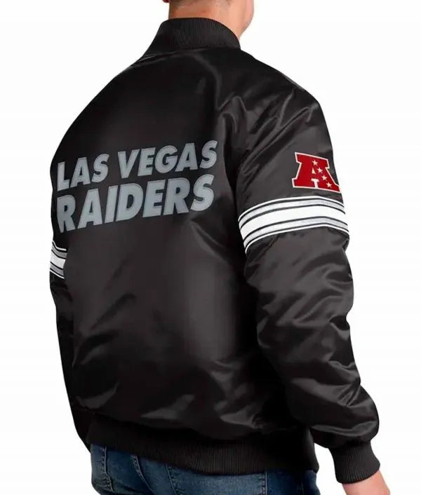 Las Vegas Raiders satin jacket black in American Style