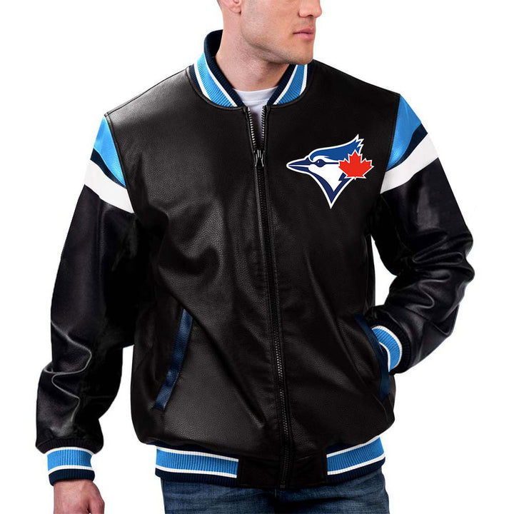 Toronto Blue Jays leather outerwear in France style