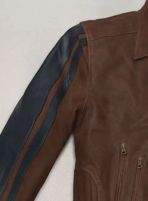 Classic Brown Grain Leather Jacket Inspired by Robert Pattinson in United state market