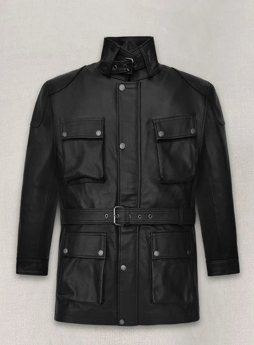 Will Smith I Am Legend real leather jacket front view