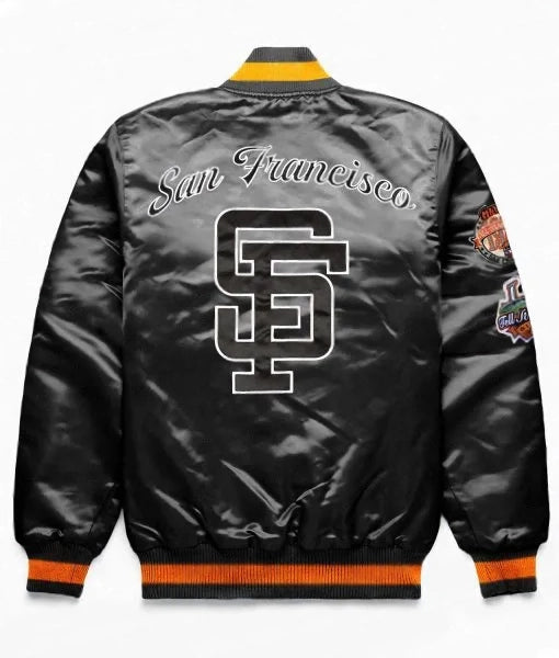 Exclusive Giants jacket with logos on back and sleeves

