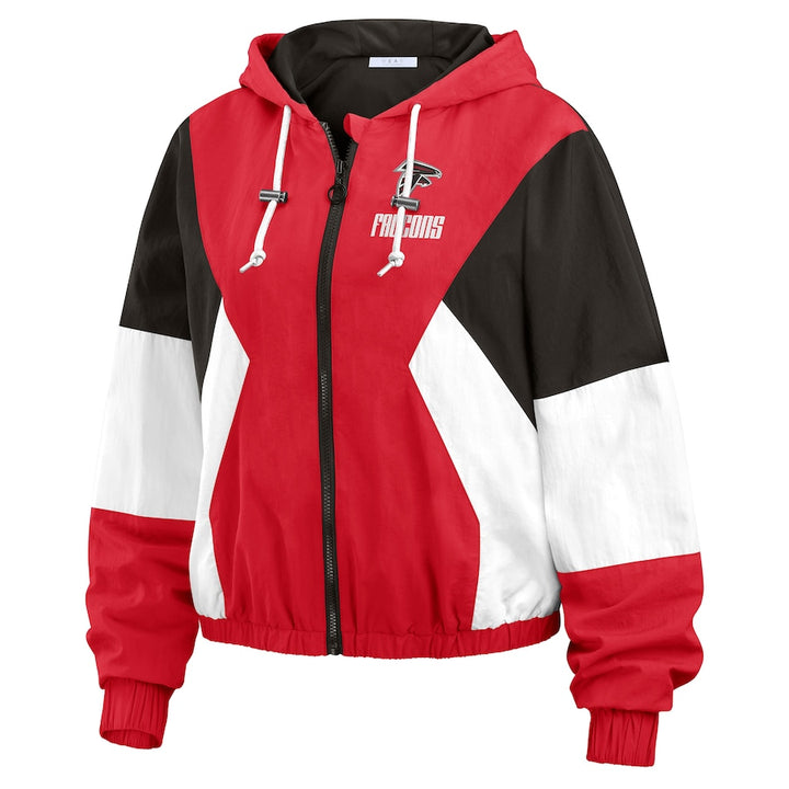 Erin Andrews Falcons windbreaker front view

