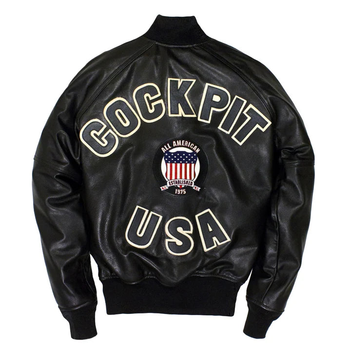 Classic Letterman Bomber Jacket by Cockpit USA 