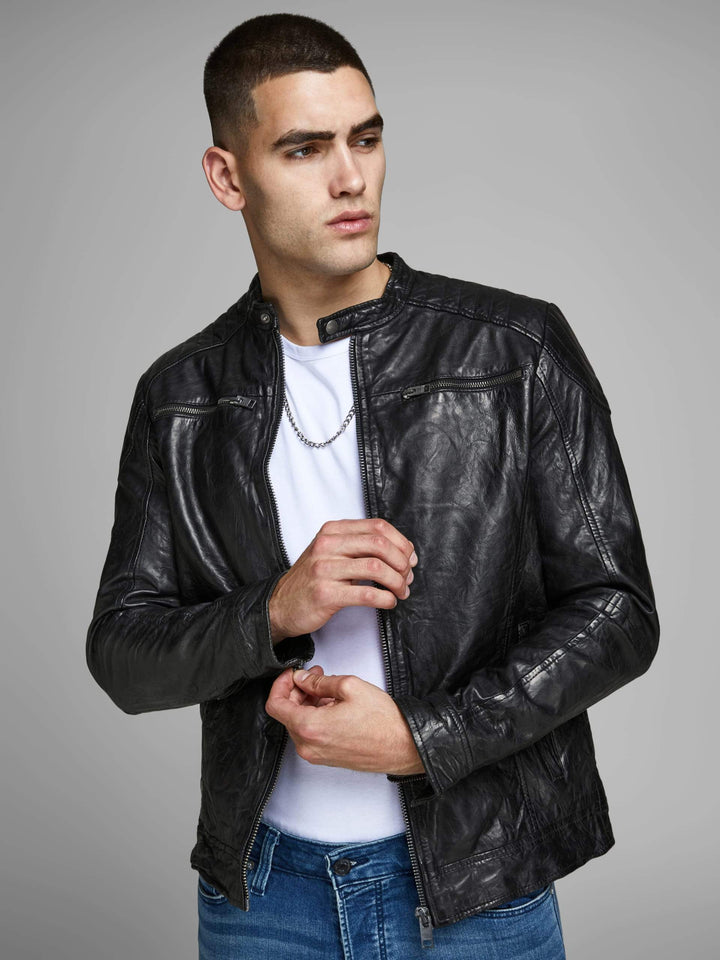 Real Leather Sheepskin Jacket Mens