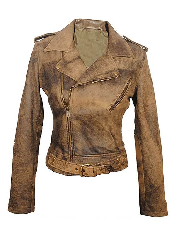 Braune Vintage-Lederjacke für Damen von The Jacket Seller