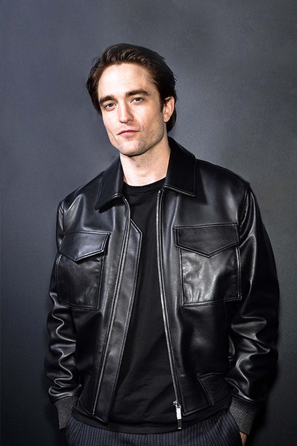 Robert Pattinson Stylische Lederjacke von TJS