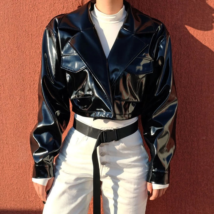 Black biker jacket for women in USA