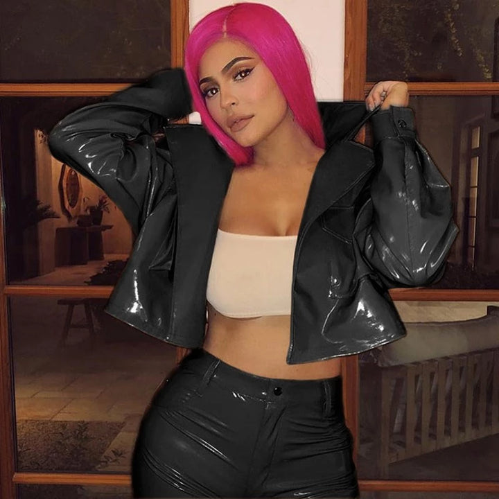 Black leather jacket for women in USA