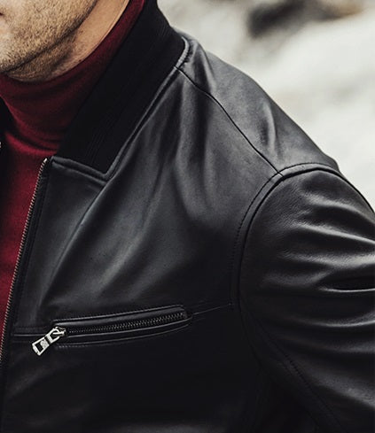 Black Leather Jacket For Men in USA