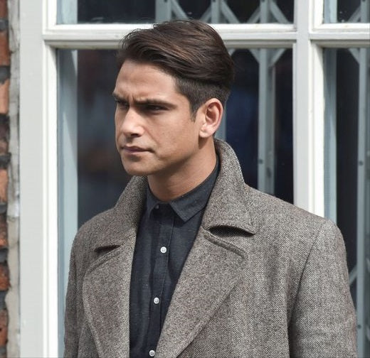 Classic wool trench coat inspired by Luke Pasqualino in USA