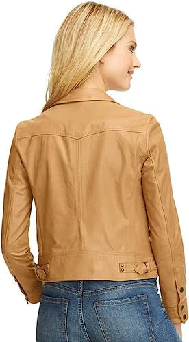 Real 100% lambskin leather jacket for women