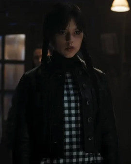 Wednesday Jenna Ortega Leather Jacket