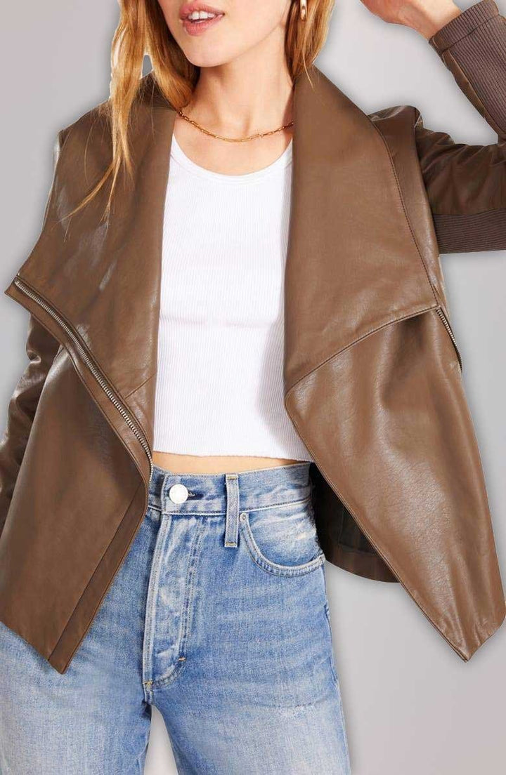 Moto Biker Leather Jacket Dakota Up to Speed in USA