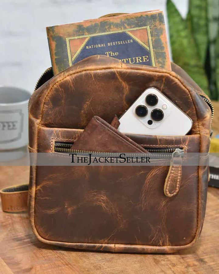 Leather Mini Backpack Purse