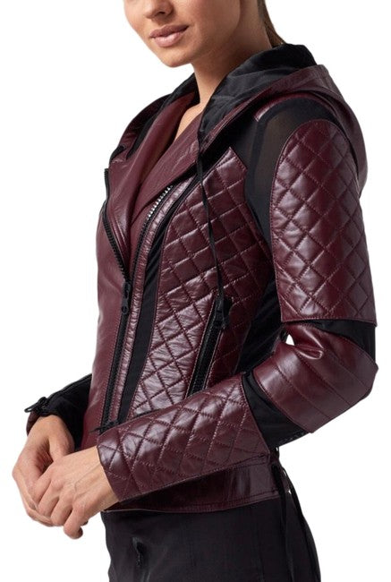 Lamb skin leather jacket for women