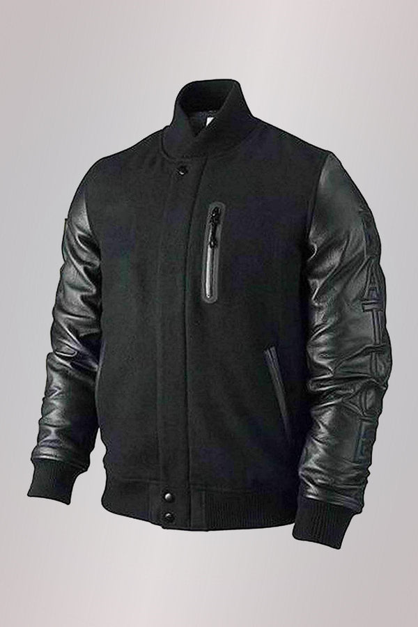 Michael B. Jordan Creed Bomber Stylische Jacke mit Ärmeln aus Rindsleder von TJS