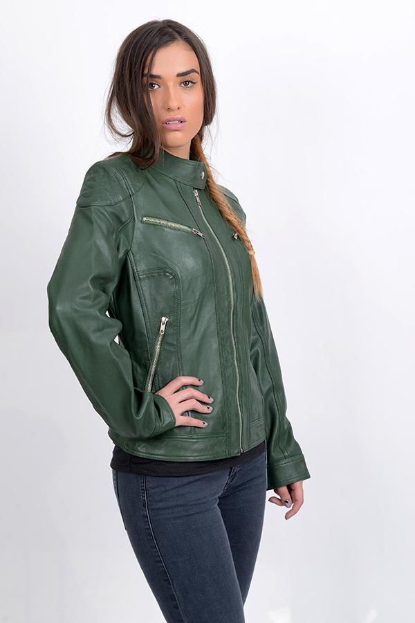 Elgant design green bomber jacket