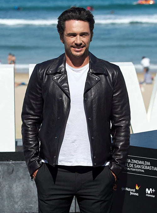 JAMES FRANCO LEDERJACKE HERREN CELEBRITY JACKE