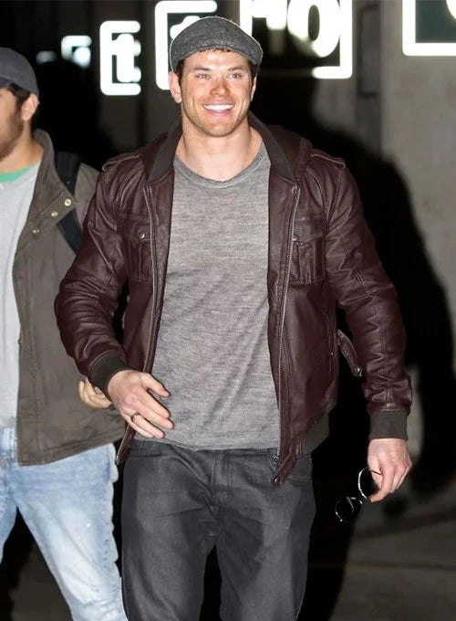 KELLAN LUTZ LEDERJACKE BRAUN LEDERJACKE