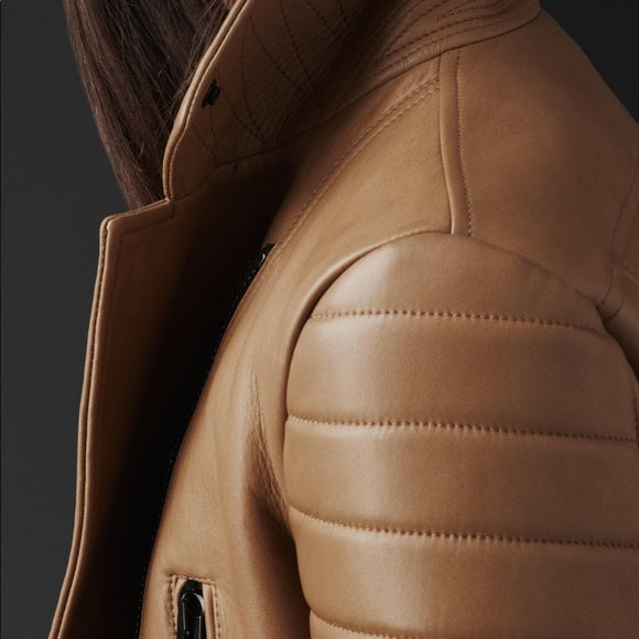 Stylish design leather jacket for women in USA