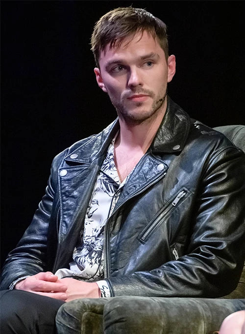 NICHOLAS HOULT LEDERJACKE | HERREN CELEBRITY LEDERJACKE | ECHTE LEDERJACKE