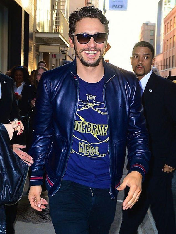 James Franco blaue stilvolle Lederjacke von TJS