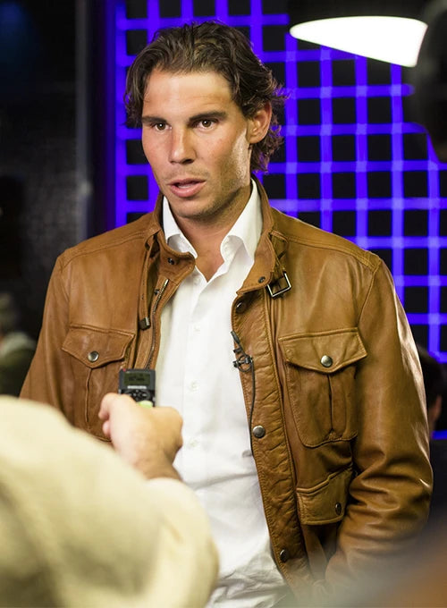Rafael Nadal's leather jacket features a classic design with a modern twist in United state