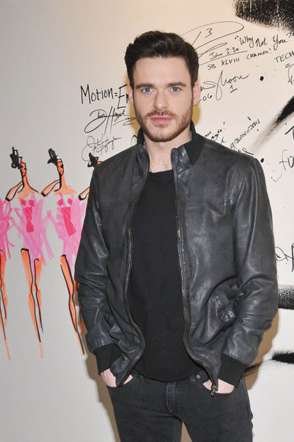 Lederjacke im Richard Madden-Stil für Herren von TJS