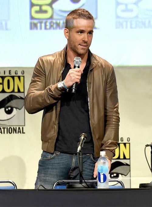 RYAN REYNOLDS LEDERJACKE | HERREN CELEBRITY JACKE