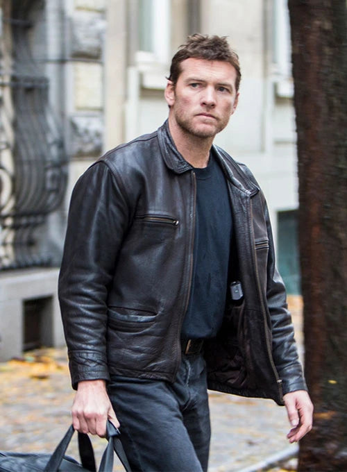 SAM WORTHINGTON KIDNAPPING MR HEINEKEN LEDERJACKE HERREN CELEBRITY JACKE